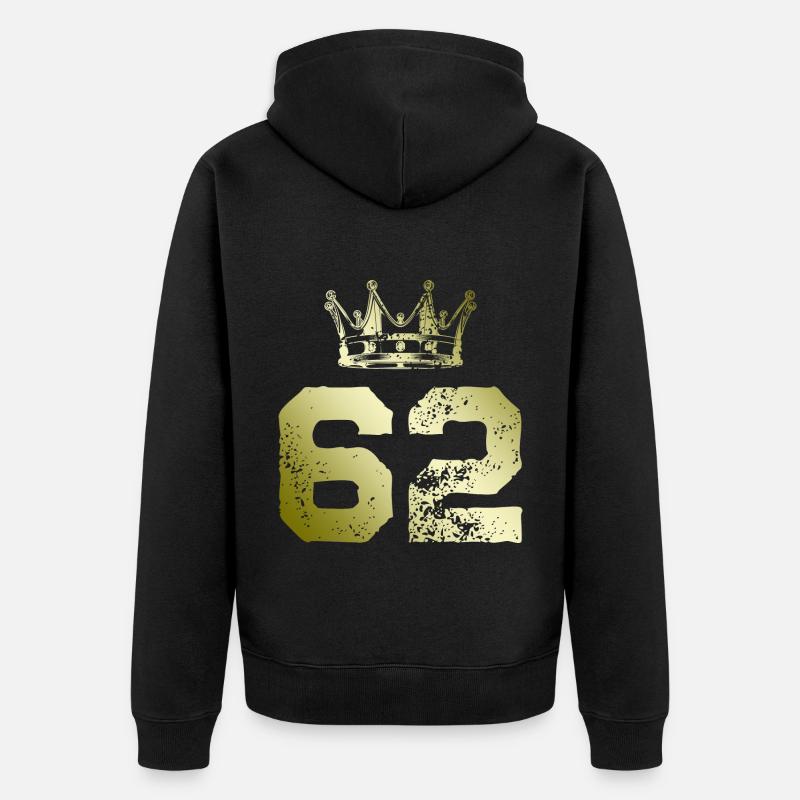 62 Couronne numérique - Veste à capuche bio Premium Unisexe - noir
