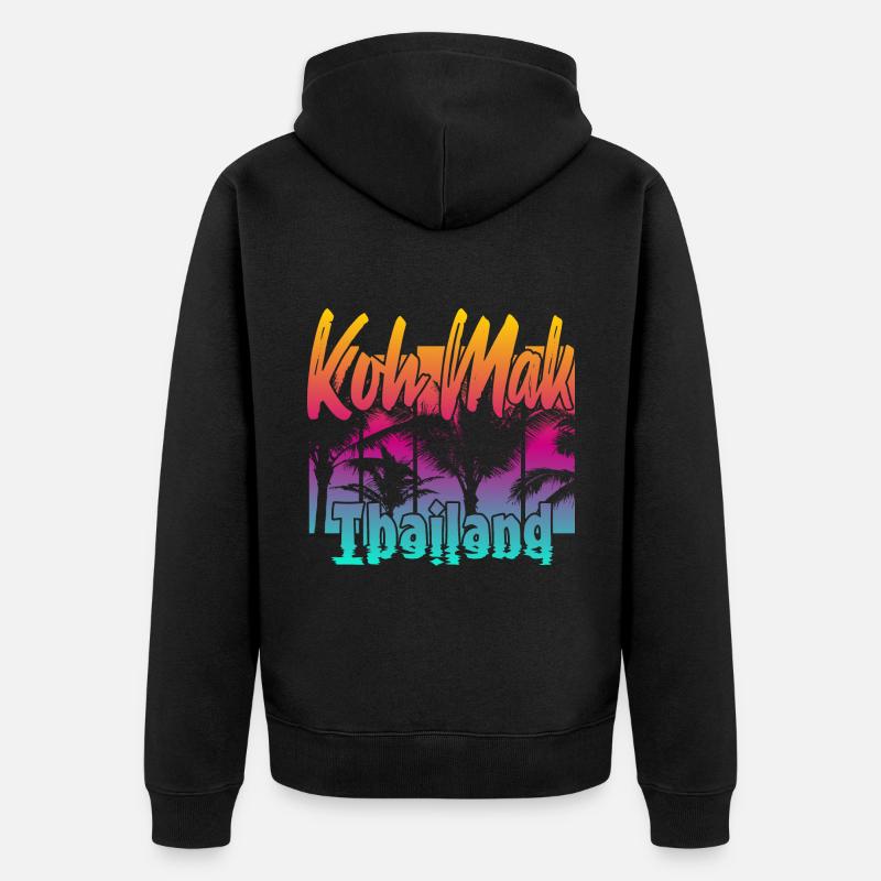 Koh Mak Thaïlande - Veste à capuche bio Premium Unisexe - noir