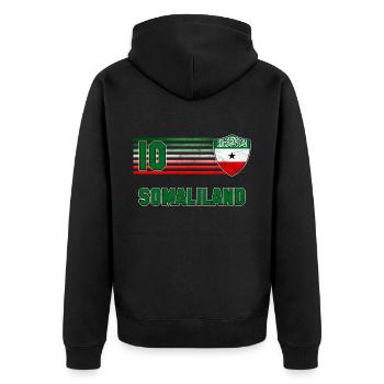 Équipe du Somaliland de football - Veste à capuche bio Premium Unisexe - noir - Dos - Nico (187cm)