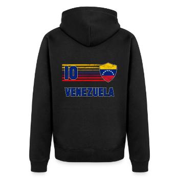 Équipe du Venezuela de football - Veste à capuche bio Premium Unisexe - noir - Dos - Nico (187cm)