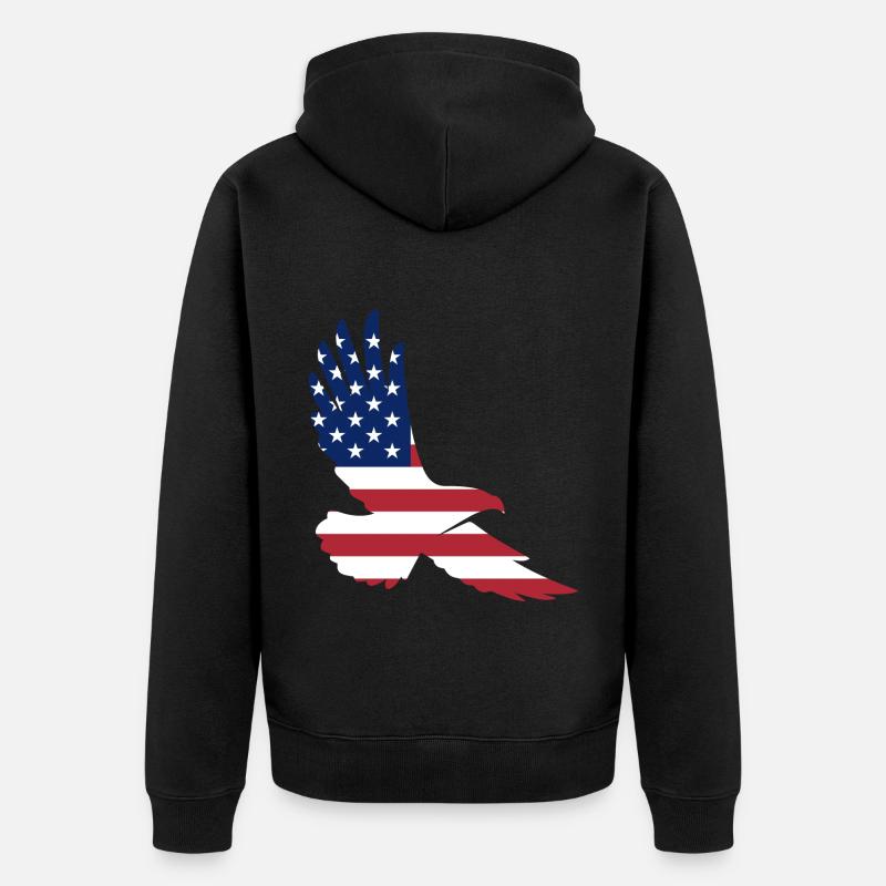 Aigle d’Amérique - Veste à capuche bio Premium Unisexe - noir