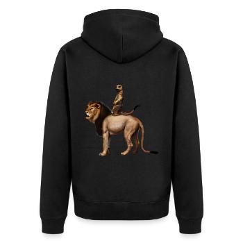 Suricate royal - Veste à capuche bio Premium Unisexe - noir - Dos - Nico (187cm)