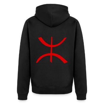 Amazigh - Veste à capuche bio Premium Unisexe - noir - Dos - Nico (187cm)