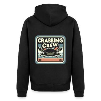 Équipage de pêche au crabe 15 - Veste à capuche bio Premium Unisexe - noir - Dos - Nico (187cm)