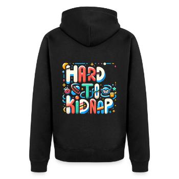 Hard to Kidnap 5 - Unisex Premium Organic Zip Hoodie - black - Back - Nico (187cm)