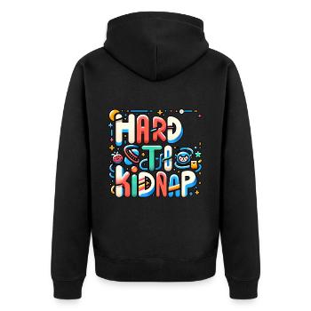 Hard to Kidnap 5 - Unisex Premium Organic Zip Hoodie - black - Back - Nico (187cm)