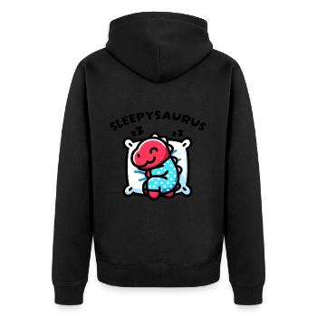 Sleepysaurus Official Sleep Outfit Chemise de nuit - Veste à capuche bio Premium Unisexe - noir - Dos - Nico (187cm)
