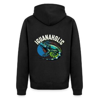 Iguane - Veste à capuche bio Premium Unisexe - noir - Dos - Nico (187cm)