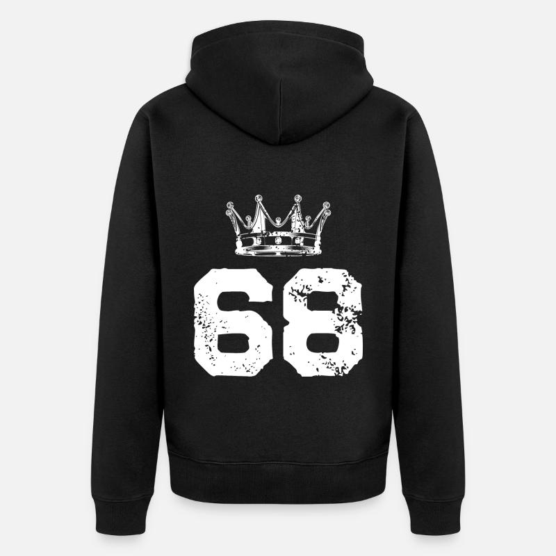 68 Couronne numérique - Veste à capuche bio Premium Unisexe - noir
