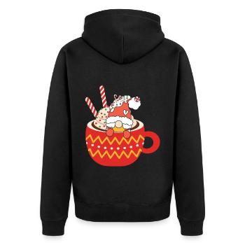 Noël Noël Gnomies - Veste à capuche bio Premium Unisexe - noir - Dos - Nico (187cm)