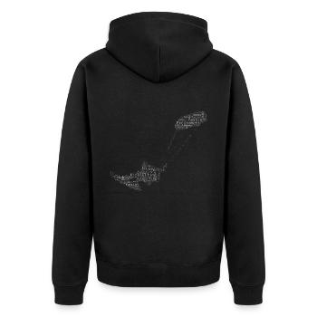 Kite Kitesurfer Femmes Kitesurf Kitesurf Kitesurf - Veste à capuche bio Premium Unisexe - noir - Dos - Nico (187cm)