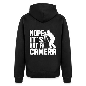 Non, ce n’est pas une caméra 3 - Veste à capuche bio Premium Unisexe - noir - Dos - Nico (187cm)