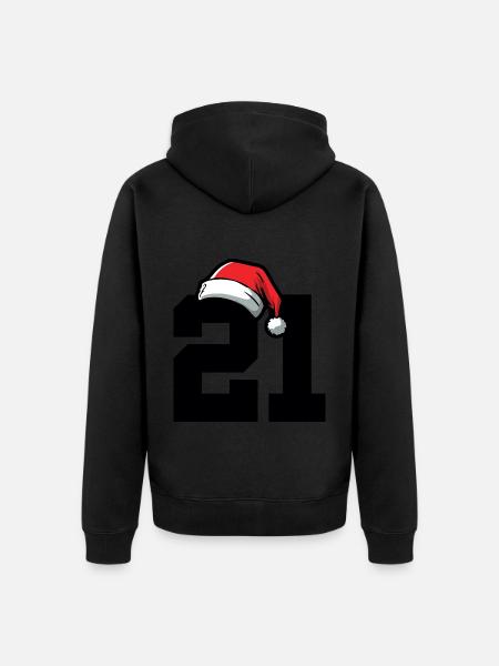 21 Numéro Noël - Veste à capuche bio Premium Unisexe - noir