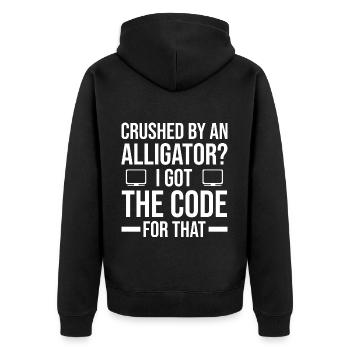 Klinische Kodierfachkraft | Krankenhaus Geschenke - Unisex Premium Bio Zip Hoodie - Schwarz - Hinten - Nico (187cm)