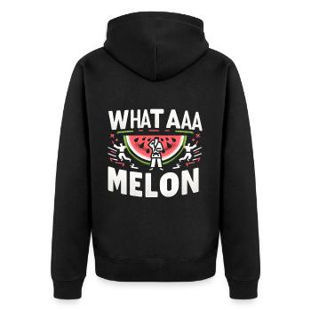Whataaa Melon 6 - Veste à capuche bio Premium Unisexe - noir - Dos - Nico (187cm)