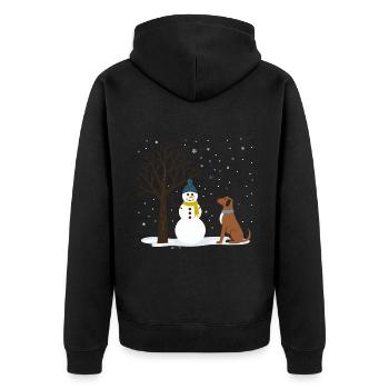 Weihnachtsbaum Christbaum Weihnachten - Unisex Premium Bio Zip Hoodie - Schwarz - Hinten - Nico (187cm)