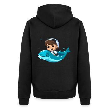 Nurse Flipper - Unisex Premium Organic Zip Hoodie - black - Back - Nico (187cm)