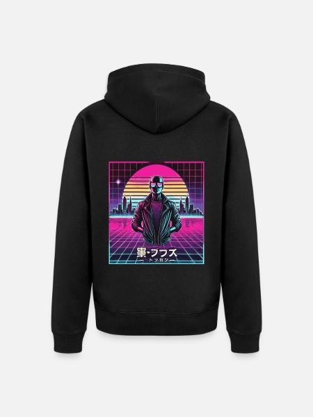 Cyber 01 - Unisex Premium Bio Zip Hoodie - Schwarz