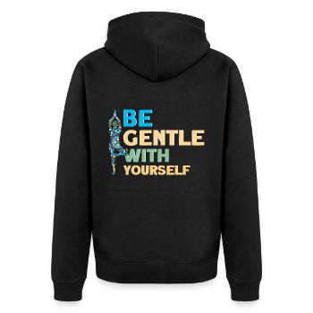 Reiki Symbol Reiki Master Reiki Crystal Gift - Unisex Premium Organic Zip Hoodie - black - Back - Nico (187cm)