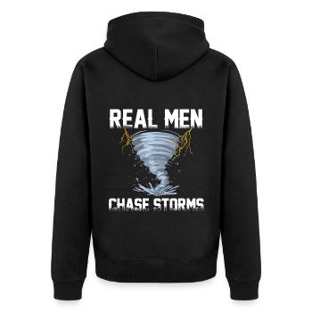 Chasseurs de tempêtes - Veste à capuche bio Premium Unisexe - noir - Dos - Nico (187cm)