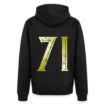 Symbole numérique 71 - Veste à capuche bio Premium Unisexe - noir - Dos - Nico (187cm)