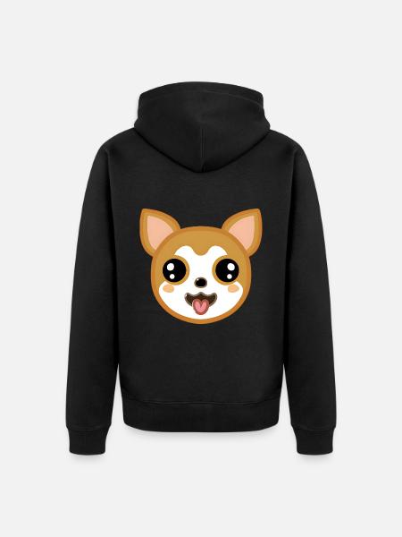 Cute Chihuahua dog - Unisex Premium Organic Zip Hoodie - black