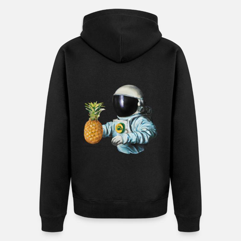 Ananas Astronaute - Veste à capuche bio Premium Unisexe - noir