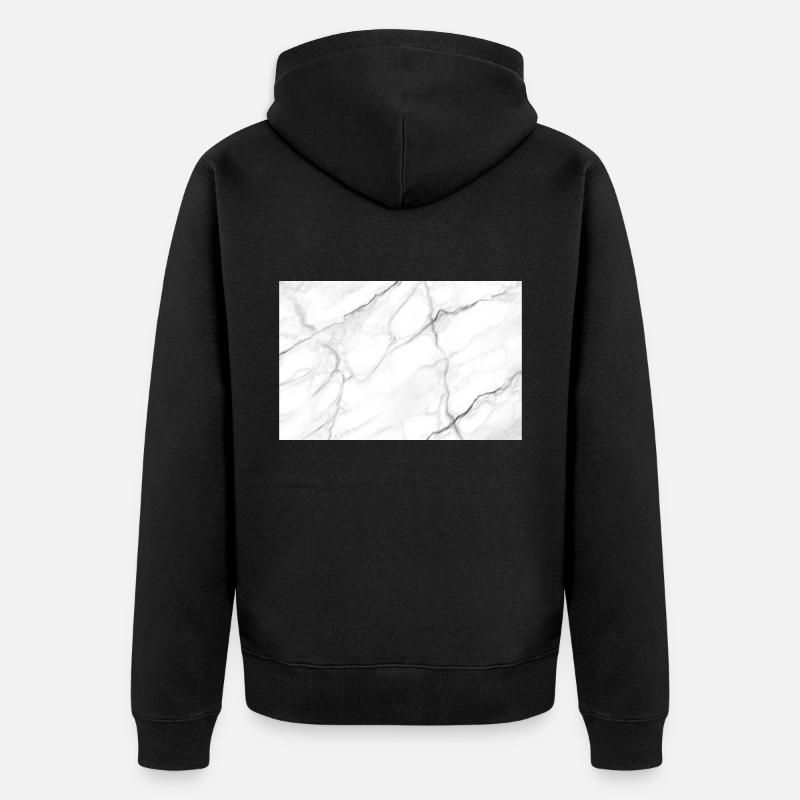 Marbre blanc - Veste à capuche bio Premium Unisexe - noir