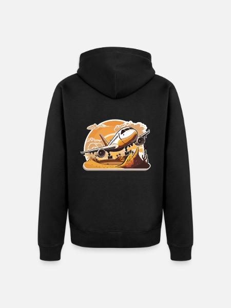 Der aufsteigende Geist - Unisex Premium Bio Zip Hoodie - Schwarz