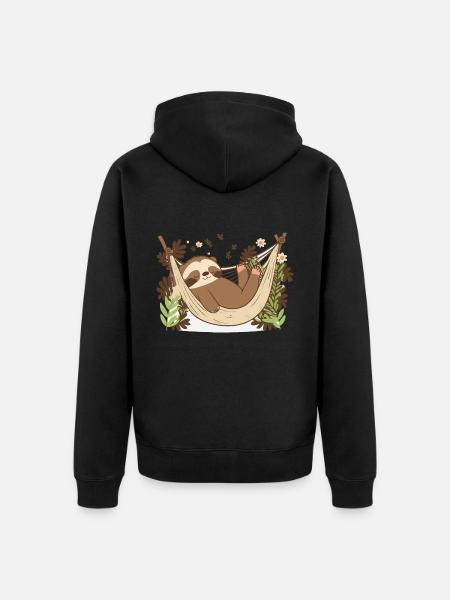 Sloth Life - Unisex Premium Organic Zip Hoodie - black