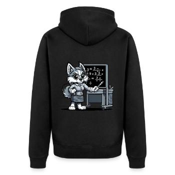 Professeur de chien mignon - Veste à capuche bio Premium Unisexe - noir - Dos - Nico (187cm)