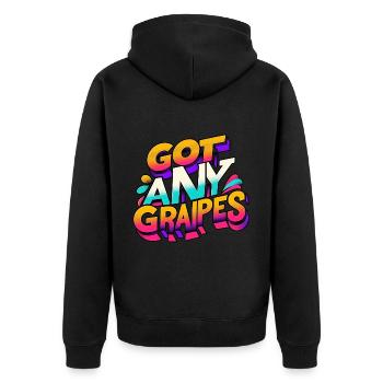 Got Any Grapes 10 - Unisex Premium Organic Zip Hoodie - black - Back - Nico (187cm)