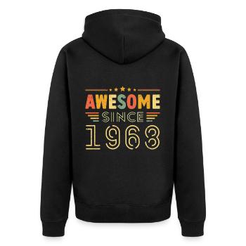 Millésime Légende 1968 Cadeau de 1968 - Né en 1968 - Veste à capuche bio Premium Unisexe - noir - Dos - Nico (187cm)