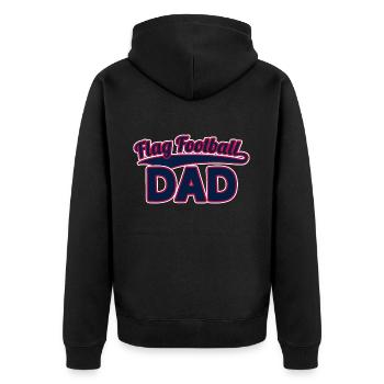 Flag Football Dad - Vater - Veste à capuche bio Premium Unisexe - noir - Dos - Nico (187cm)