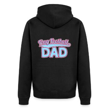 Flag Football Dad - Vater - Veste à capuche bio Premium Unisexe - noir - Dos - Nico (187cm)