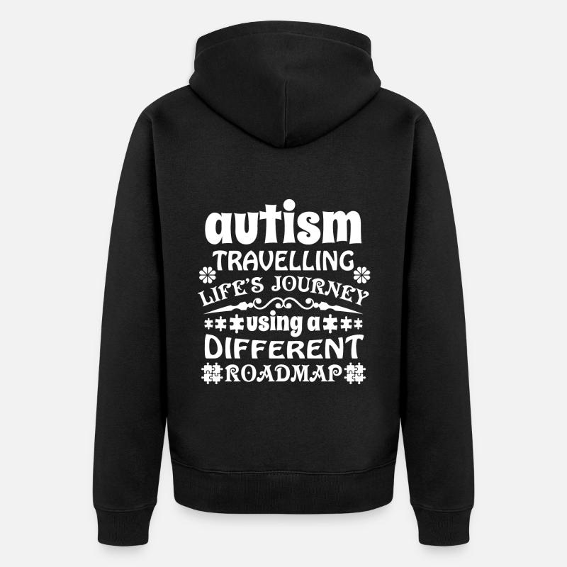 Autisme - Veste à capuche bio Premium Unisexe - noir