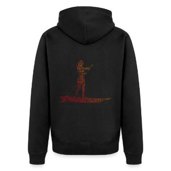 Standup Paddling Standup Paddle Standup Paddleboar - Unisex Premium Bio Zip Hoodie - Schwarz - Hinten - Nico (187cm)