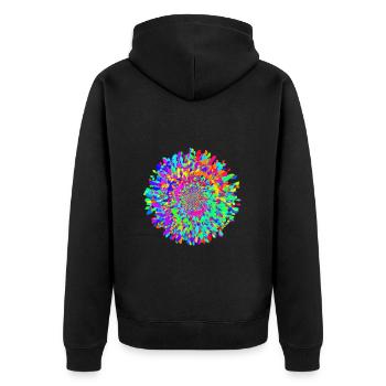 splish splash - Unisex Premium Bio Zip Hoodie - Schwarz - Hinten - Nico (187cm)