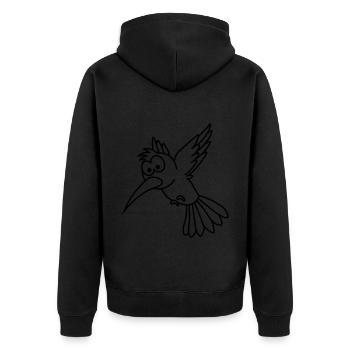 Colibri Comic Animal - Veste à capuche bio Premium Unisexe - noir - Dos - Nico (187cm)