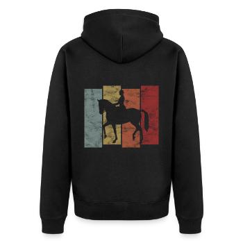 Dressage Équitation Cavaliers de dressage Équitation Équitation - Veste à capuche bio Premium Unisexe - noir - Dos - Nico (187cm)