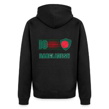 Équipe du Bangladesh de football - Veste à capuche bio Premium Unisexe - noir - Dos - Nico (187cm)