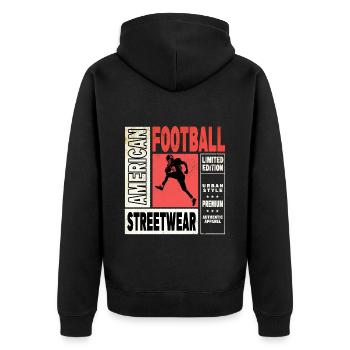 Joueur de football américain Vintage Retro USA Sport - Veste à capuche bio Premium Unisexe - noir - Dos - Nico (187cm)