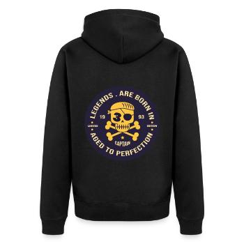 anniversaire né en 1993 - Veste à capuche bio Premium Unisexe - noir - Dos - Nico (187cm)