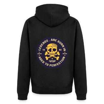 40 years anniversary born in 1983 - Unisex Premium Organic Zip Hoodie - black - Back - Nico (187cm)