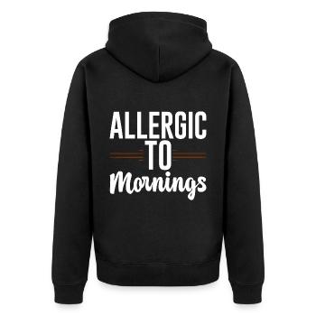 Allergique aux matins 2 - Veste à capuche bio Premium Unisexe - noir - Dos - Nico (187cm)