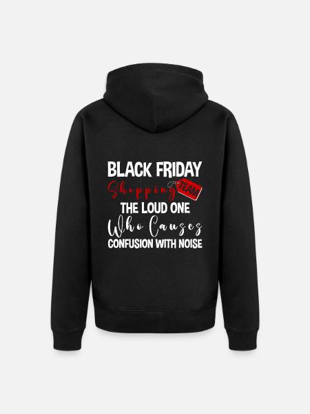 Black Friday Shopping Team 2 - Unisex Premium Organic Zip Hoodie - black
