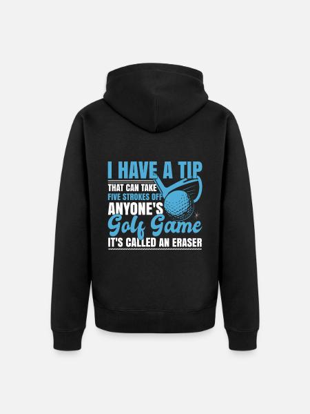 Golf Game Funny Golfer - Unisex Premium Organic Zip Hoodie - black