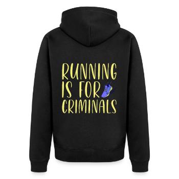La course à pied est pour les criminels 2 - Veste à capuche bio Premium Unisexe - noir - Dos - Nico (187cm)