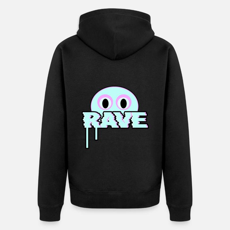 Rave - Veste à capuche bio Premium Unisexe - noir