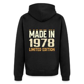Cadeau Anniversaire 1978 Génial Depuis 1978 Retro - Veste à capuche bio Premium Unisexe - noir - Dos - Nico (187cm)